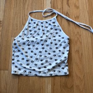 Brandy Melville eye crop top small